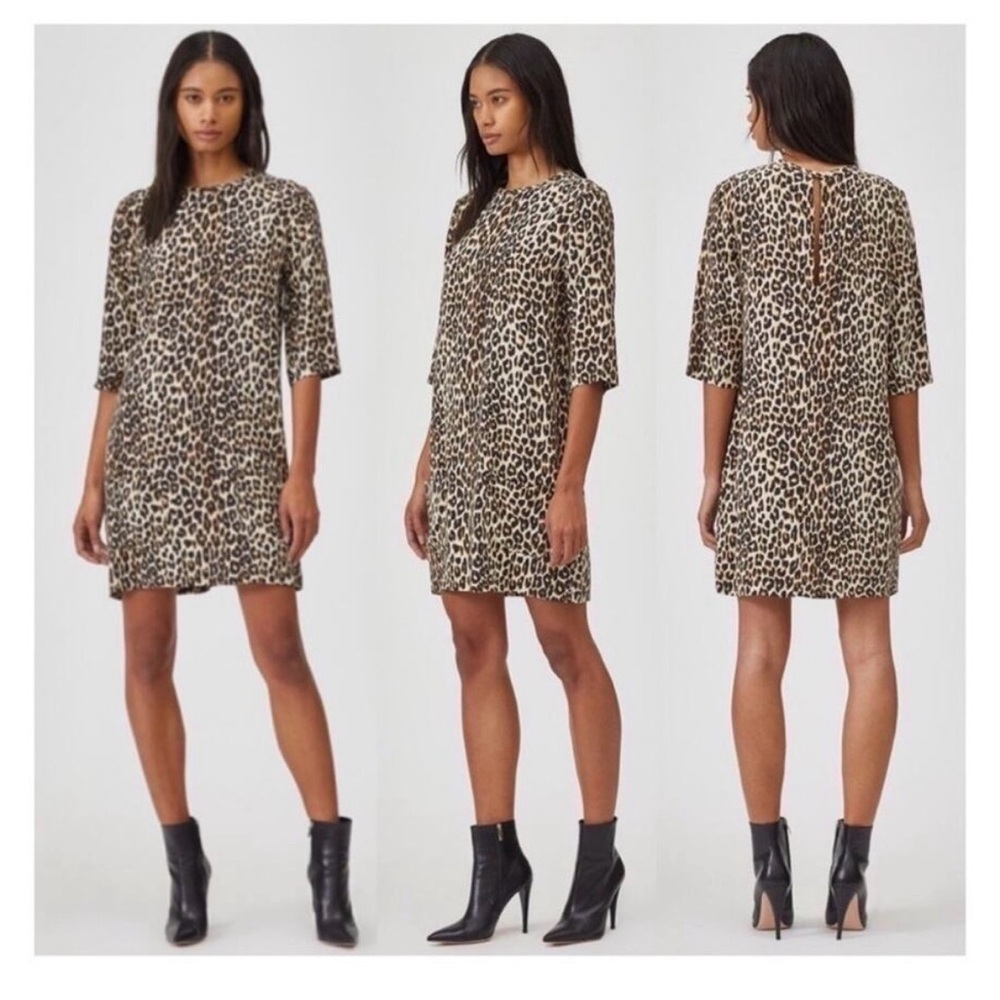 Equipment Leopard Print Shift Dress